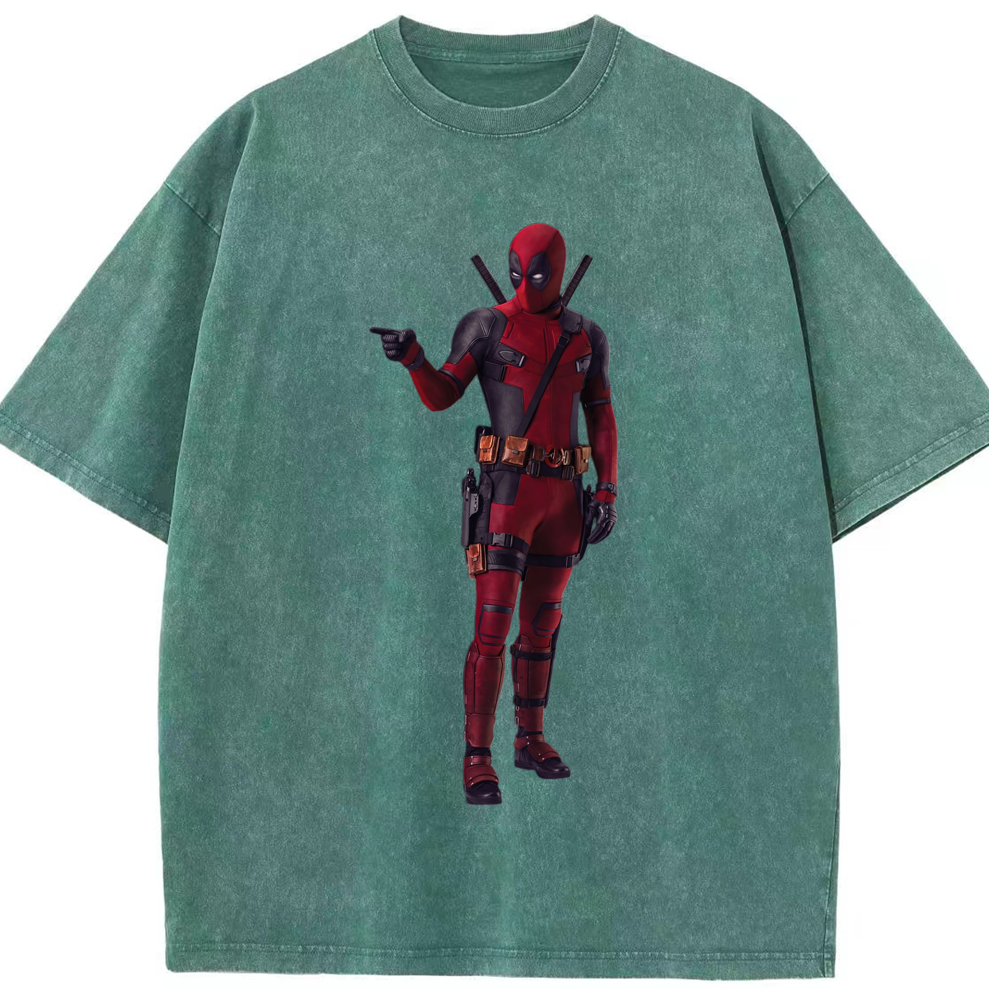 （画像用） Deadpool デッドプール 綿100% ヴィンテージ風 半袖Tシャツ（フロントプリント）
